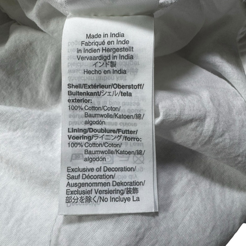 J.Crew White Boho Cotton Embroidered‎ Garden Ladybug Country Cottage Dress Sz S - Picture 7 of 13